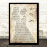 Westlife Hello My Love Lesbian Couple Two Ladies Dancing Song Lyric Wall Art Canvas Framed Print