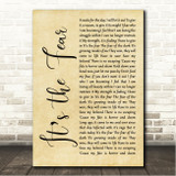 Within Temptation Its the Fear Rustic Script Song Lyric Wall Art Canvas Framed Print
