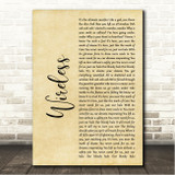 Within temptation Wireless Rustic Script Song Lyric Wall Art Canvas Framed Print