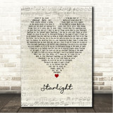Westlife Starlight Script Heart Song Lyric Wall Art Canvas Framed Print