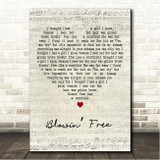 Wishbone Ash Blowin Free Script Heart Song Lyric Wall Art Canvas Framed Print