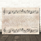 Westlife The Rose Vintage Music Notes Script Song Lyric Wall Art Canvas Framed Print