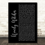 Panic! At The Disco Nearly Witches (Ever Since We Met) Black Script Song Lyric Wall Art Print