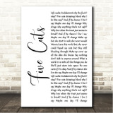 whxami Five Cuts White Script Song Lyric Wall Art Canvas Framed Print