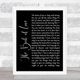 Peter Gabriel The Book of Love Black Script Song Lyric Wall Art Print