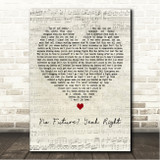 You Me At Six No Future Yeah Right Script Heart Song Lyric Wall Art Canvas Framed Print
