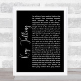 Pink Floyd Keep Talking Black Script Song Lyric Wall Art Print