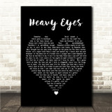 Zach Bryan Heavy Eyes Black Heart Song Lyric Wall Art Canvas Framed Print