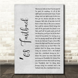 Zach Bryan 68 Fastback Grey Rustic Script Song Lyric Wall Art Canvas Framed Print