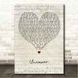 Zara Larsson Uncover Script Heart Song Lyric Wall Art Canvas Framed Print