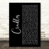 Sub Urban Cradles Black Script Song Lyric Wall Art Print