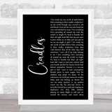 Sub Urban Cradles Black Script Song Lyric Wall Art Print