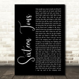 Tennessee Ernie Ford Sixteen Tons Black Script Song Lyric Wall Art Print