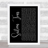 Tennessee Ernie Ford Sixteen Tons Black Script Song Lyric Wall Art Print