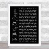 The Devil Wears Prada To The Key Of Evergreen Black Script Song Lyric Wall Art Print