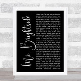 The Killers Mr Brightside Black Script Song Lyric Wall Art Print