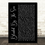 The Seahorses Blinded By The Sun Black Script Song Lyric Wall Art Print
