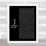 Tool Aenima Black Script Song Lyric Wall Art Print