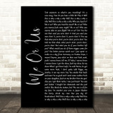 Young Thug Me Or Us Black Script Song Lyric Wall Art Print