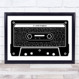 Erasure A Little Respect Black & White Music Cassette Tape Song Lyric Music Art Print