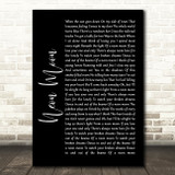 Brooks & Dunn Neon Moon Black Script Song Lyric Wall Art Print