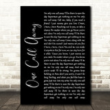 Charlie Puth One Call Away Black Script Song Lyric Wall Art Print