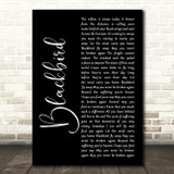 Alter Bridge Blackbird Black Script Song Lyric Wall Art Print
