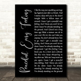 Eagles Peaceful Easy Feeling Black Script Song Lyric Wall Art Print