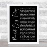 Eagles Peaceful Easy Feeling Black Script Song Lyric Wall Art Print
