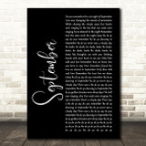 Earth, Wind And Fire September Black Script Song Lyric Wall Art Print