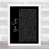 Elton John Your Song Black Script Song Lyric Wall Art Print