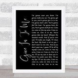 Garrett Hedlund Give In To Me Black Script Song Lyric Wall Art Print