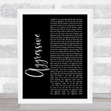 Beartooth Aggressive Black Script Song Lyric Wall Art Print