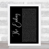 Hobo Johnson The Ending Black Script Song Lyric Wall Art Print