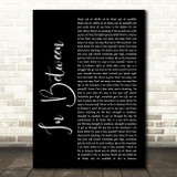 Beartooth In Between Black Script Song Lyric Wall Art Print