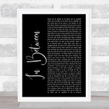 Beartooth In Between Black Script Song Lyric Wall Art Print