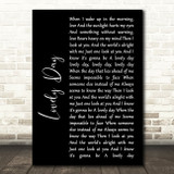 Bill Withers Lovely Day Black Script Song Lyric Quote Print