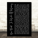 Bon Jovi You Want To Make A Memory Black Script Song Lyric Quote Print