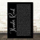 Bruce Springsteen Thunder Road Black Script Song Lyric Quote Print