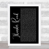 Bruce Springsteen Thunder Road Black Script Song Lyric Quote Print