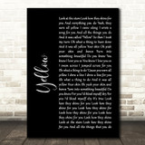 Coldplay Yellow Black Script Song Lyric Quote Print