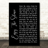 Depeche Mode Enjoy The Silence Black Script Song Lyric Quote Print