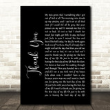 Dido Thank You Black Script Song Lyric Quote Print