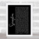 Eric Church Springsteen Black Script Song Lyric Quote Print