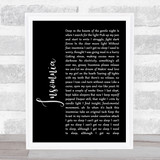 Faithless Insomnia Black Script Song Lyric Quote Print