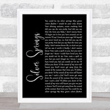 Fleetwood Mac Silver Springs Black Script Song Lyric Quote Print