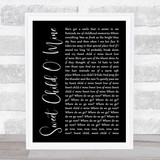 Guns N' Roses Sweet Child O' Mine Black Script Song Lyric Quote Print