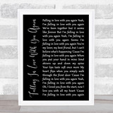 Imelda May Falling In Love With You Again Black Script Song Lyric Quote Print