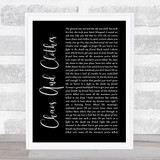 Jason Isbell And The 400 Unit Chaos And Clothes Black Script Song Lyric Print