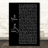Kid Rock Born Free Black Script Song Lyric Quote Print